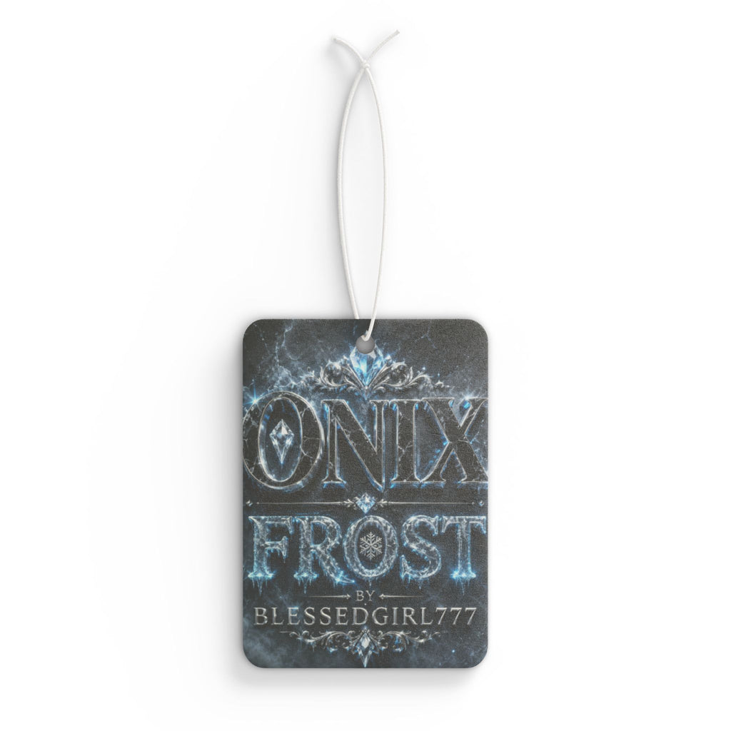 Onyx Frost Car Air Freshener — Frosty Logo Scented Ornament