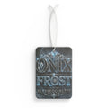 Onyx Frost Car Air Freshener — Frosty Logo Scented Ornament