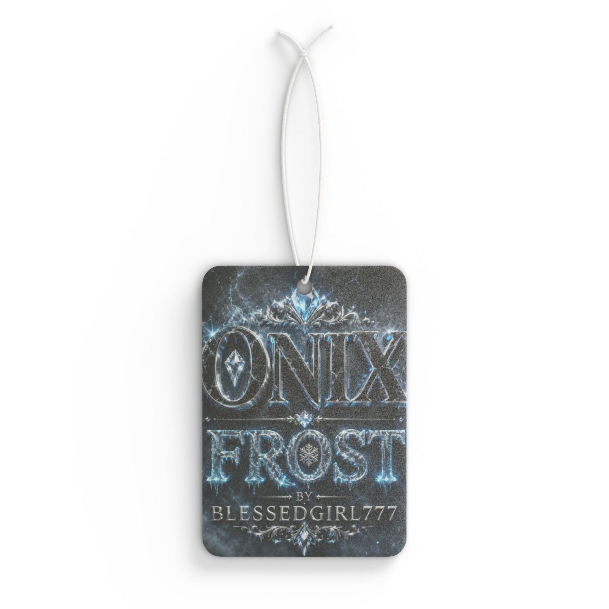Onyx Frost Car Air Freshener — Frosty Logo Scented Ornament