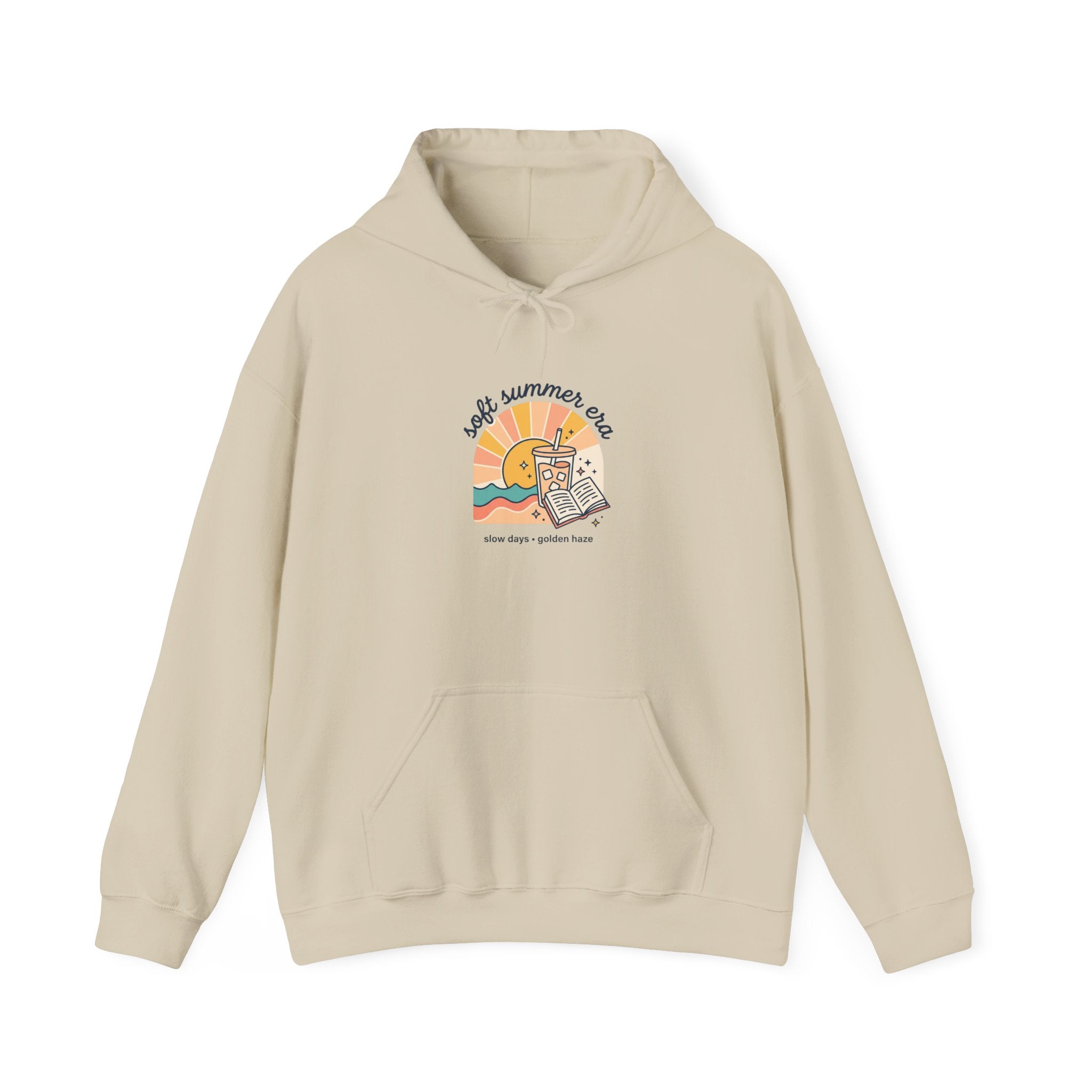 Sunny Retro Beach Scene Hoodie | summer aesthetic, coastal vibes