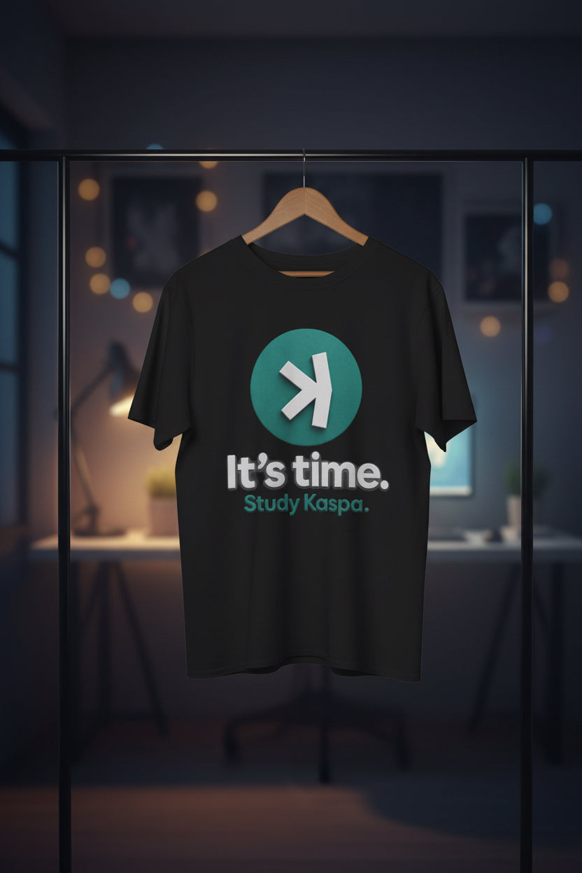 It's Time Kaspa T-Shirt — Crypto Logo Tee