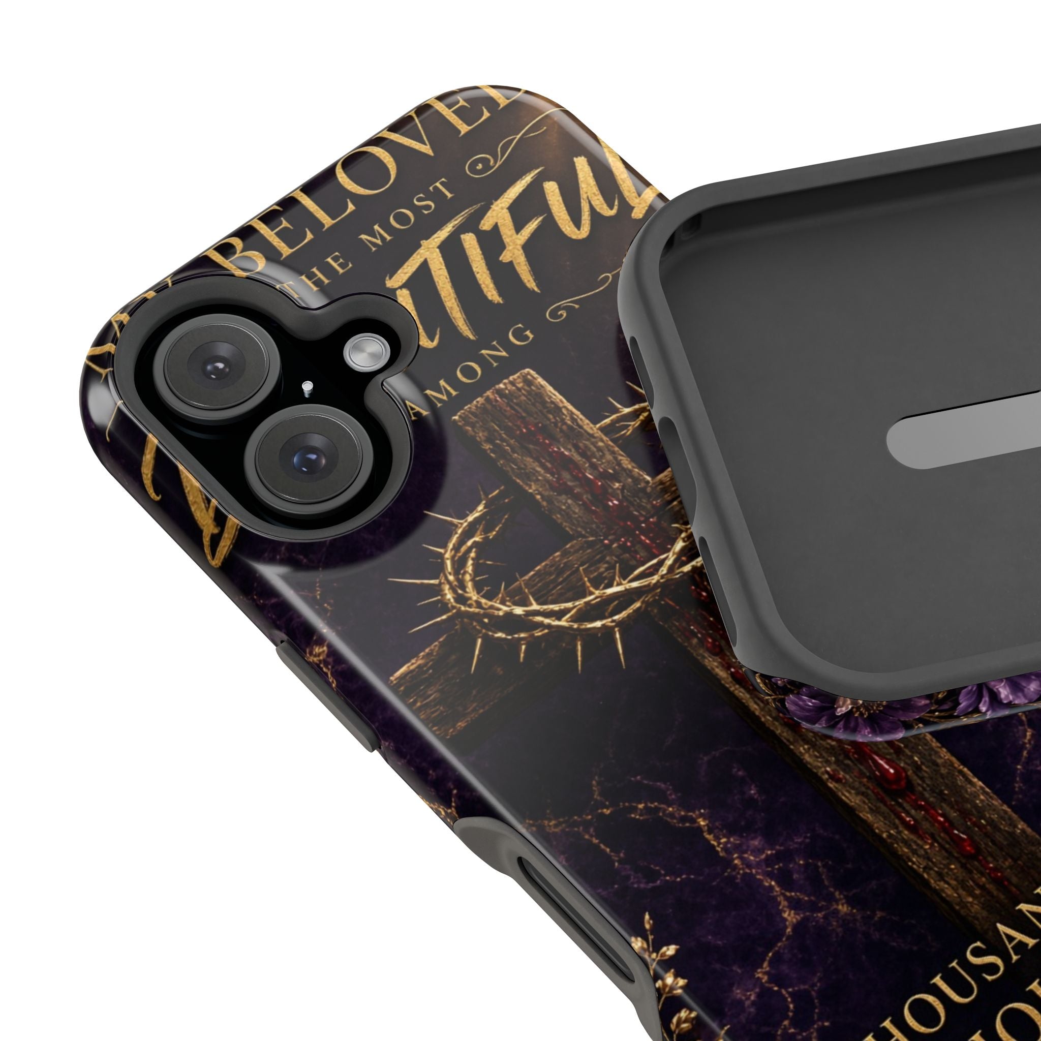 Christian Cross Magnetic Impact-Resistant Phone Case — "Beloved Most Beautiful" Scripture Design
