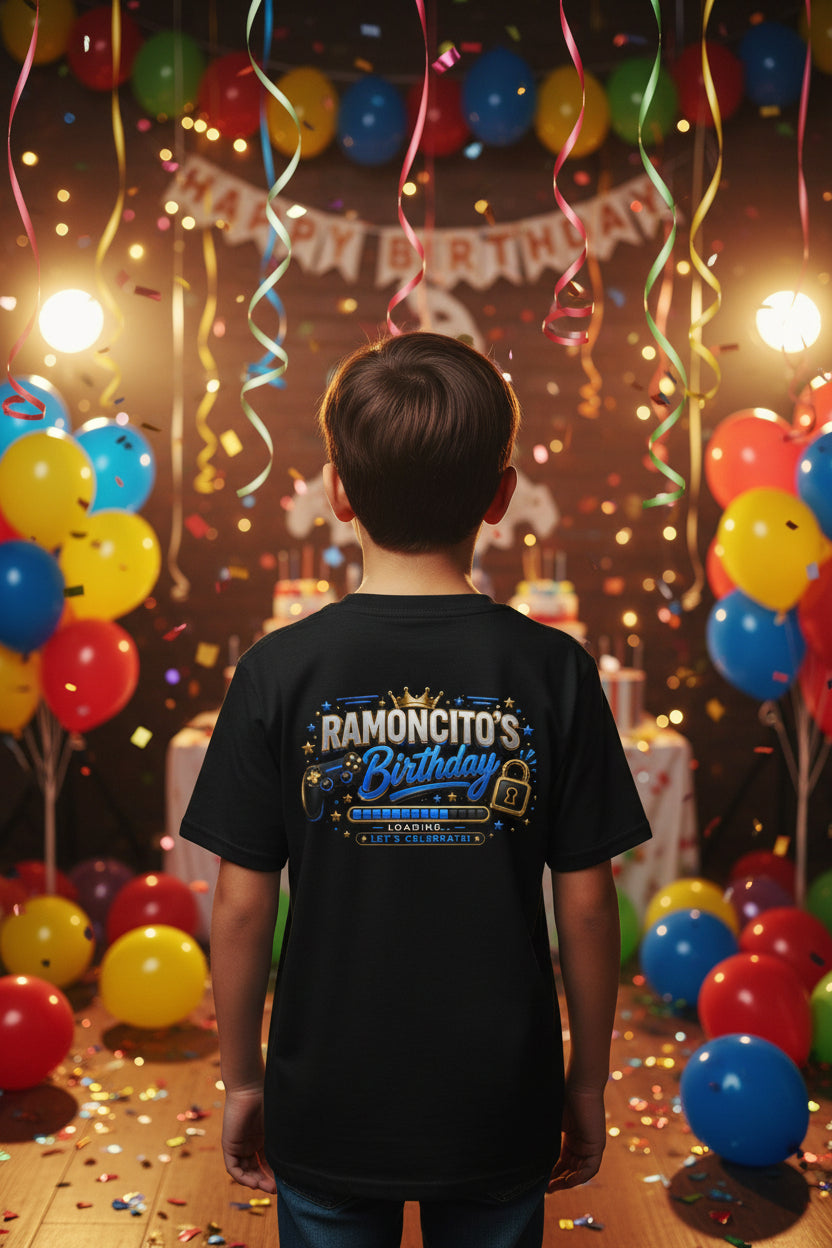 Level 7 Unlocked Kids Tee | Birthday Gamer Design
