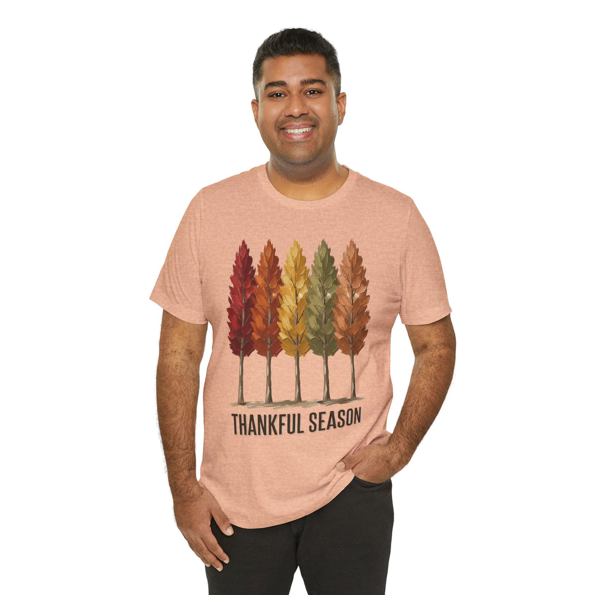 Thankful Season Autumn Trees T-Shirt | Thanksgiving Fall Tee