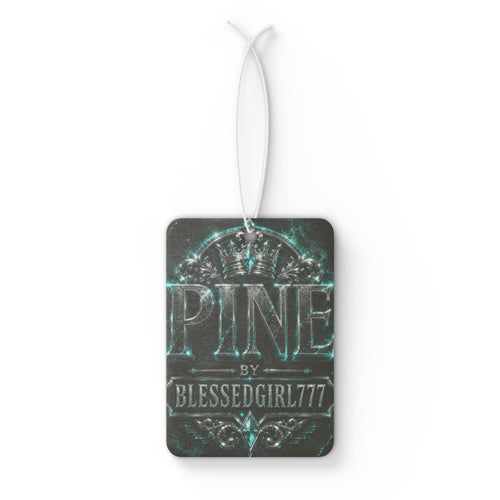 Car Air Freshener — 'PINE by BLESSEDGIRL777' Vintage Teal Scented Ornament