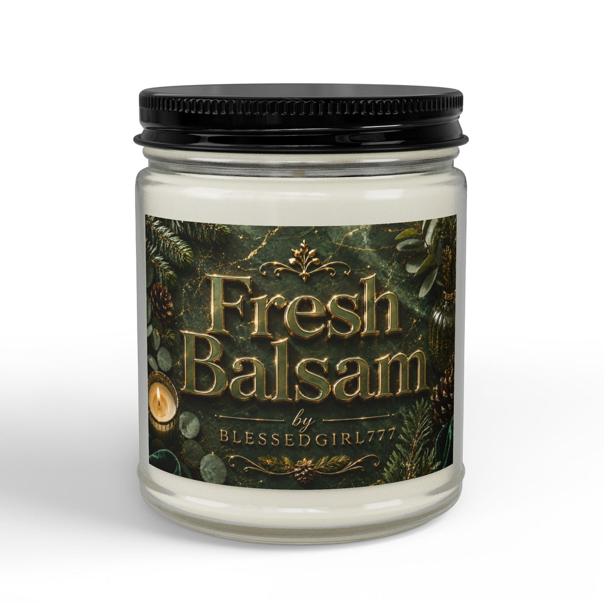 Fresh Balsam Soy Candle - Scented Jar Candle (4oz & 9oz)