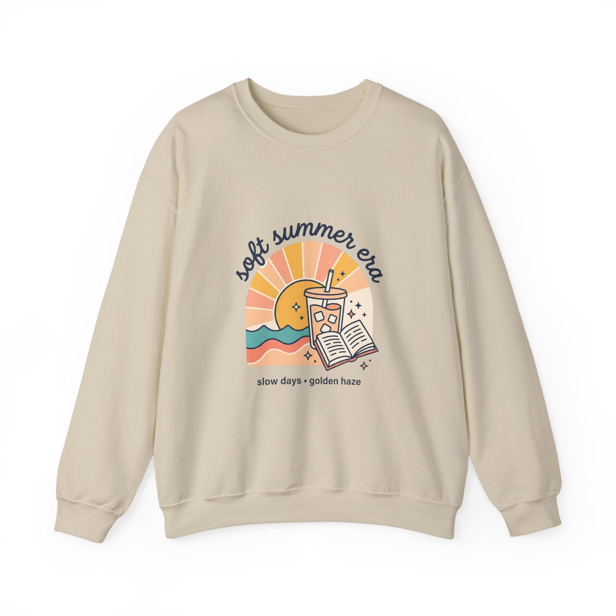 soft summer tea sweatshirt | summer aesthetic, pastel coastal vibes