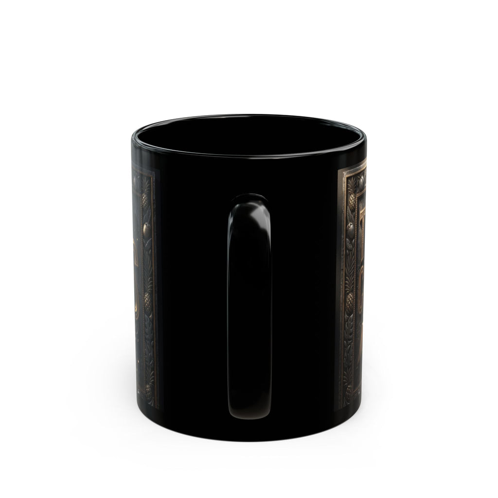 Luis nameplate vintage brass plaque Mug | Personalized Black Coffee Mug