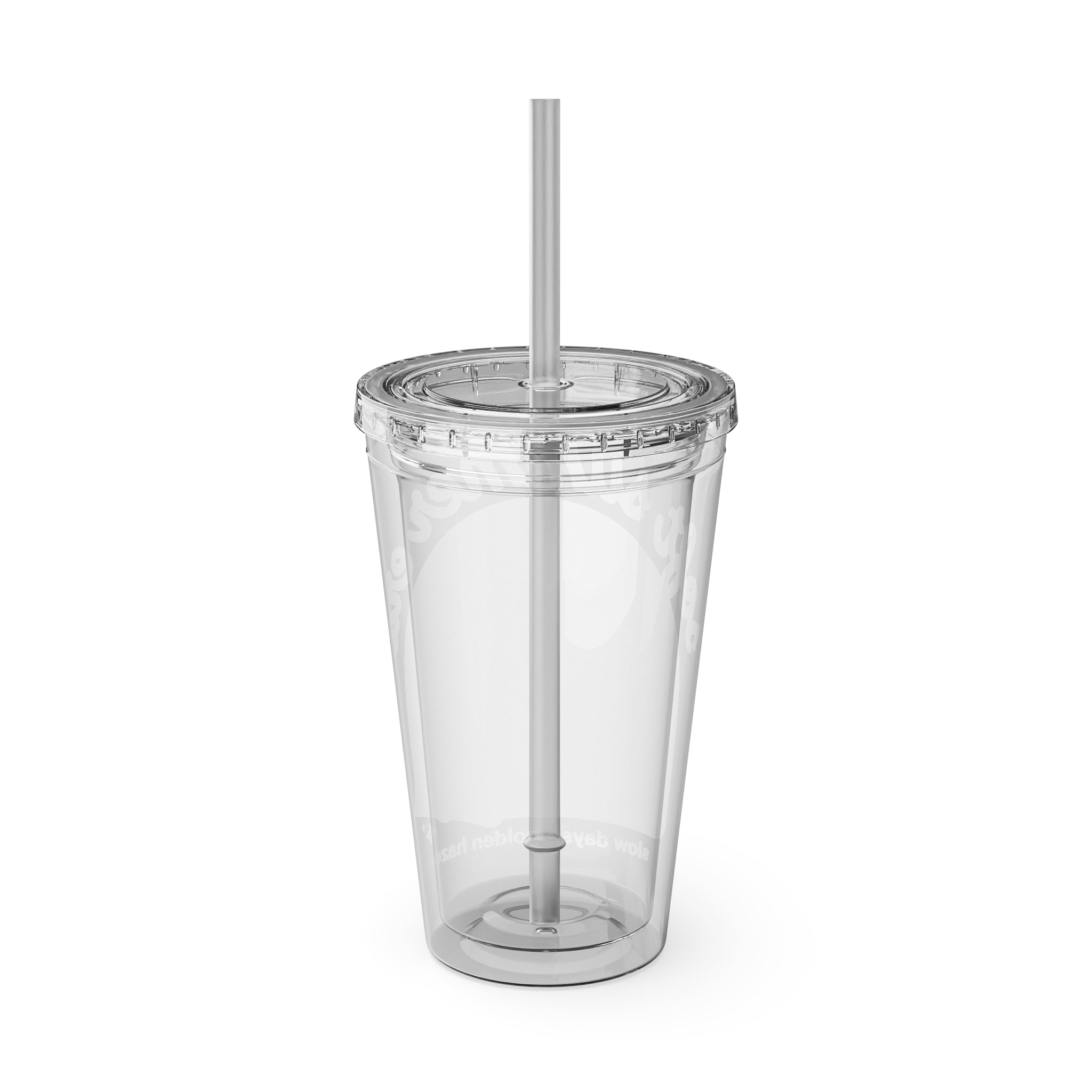 Soft Summer sunset beach drink illustration Tumbler