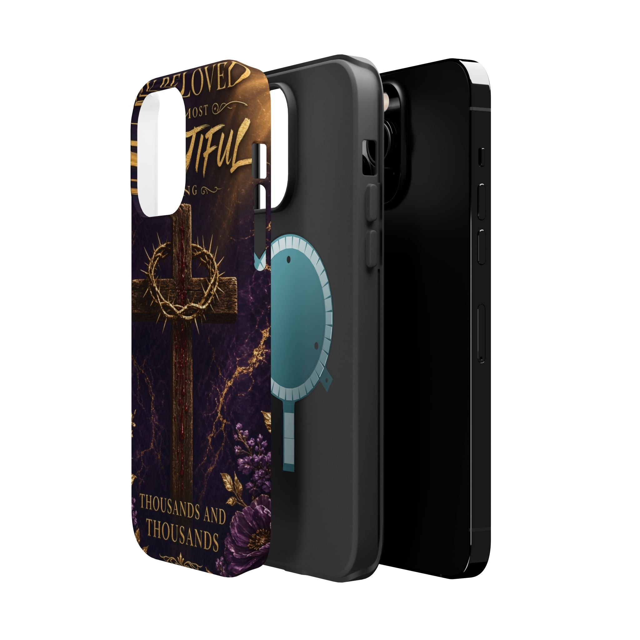 Christian Cross Magnetic Impact-Resistant Phone Case — "Beloved Most Beautiful" Scripture Design