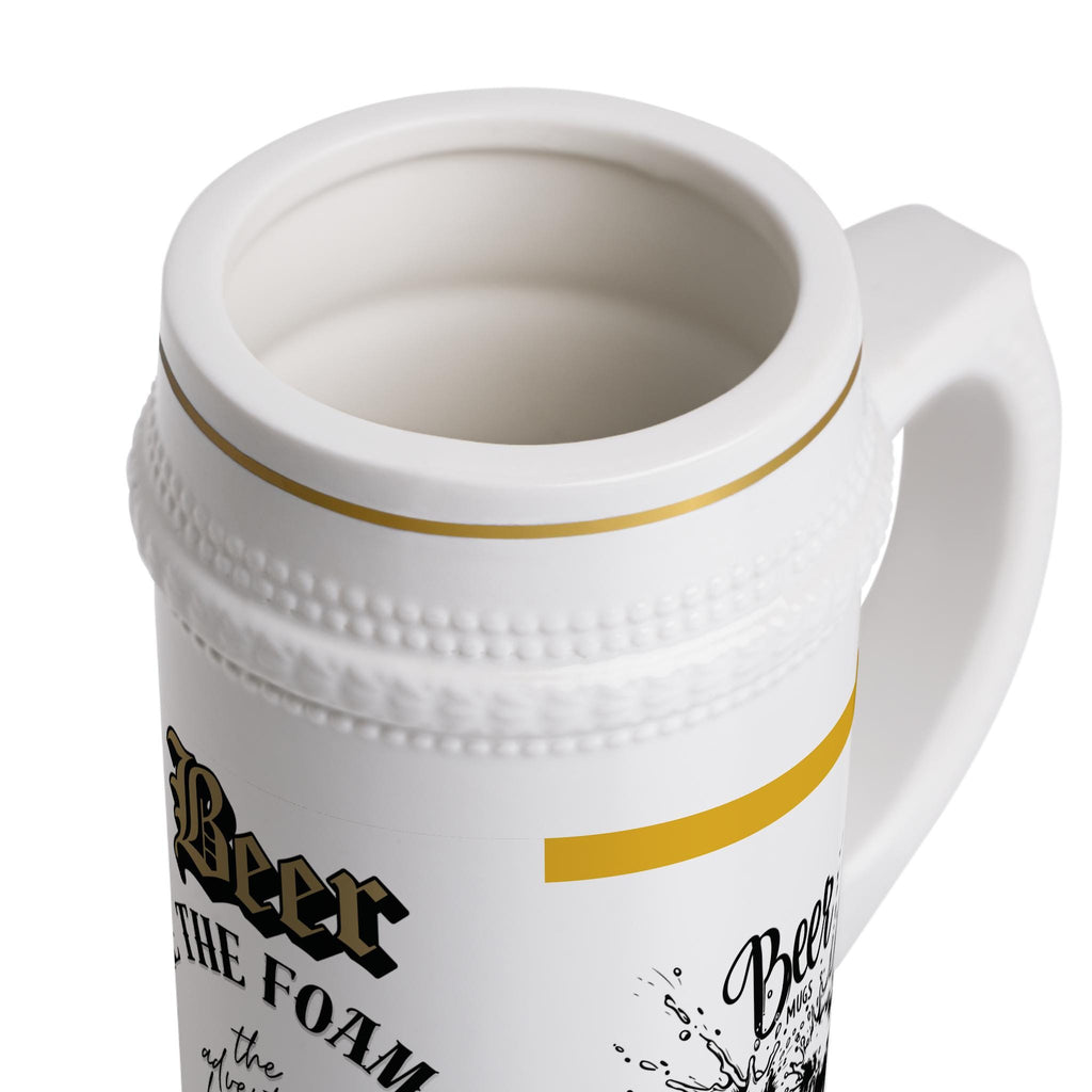Personalized Vintage Beer Stein Mug 22oz | Oktoberfest Gift, Custom German Bierkrug, Beer Lover Father's Day Present, Rustic Ceramic Stein