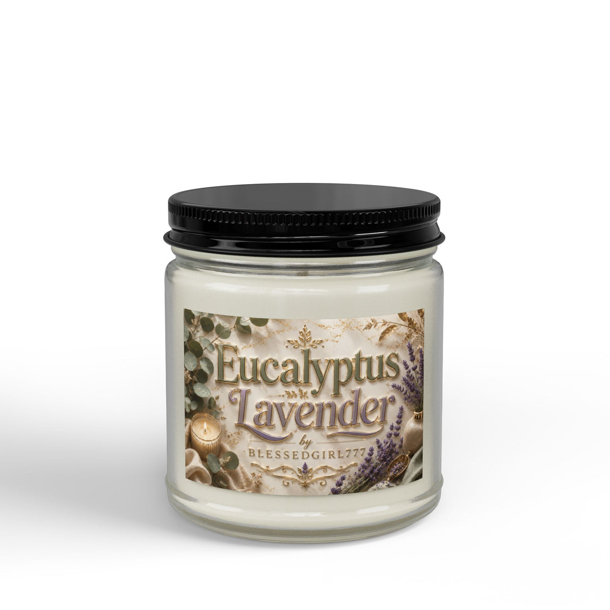 Eucalyptus Lavender Soy Candle — Scented Jar Candle (4oz & 9oz)