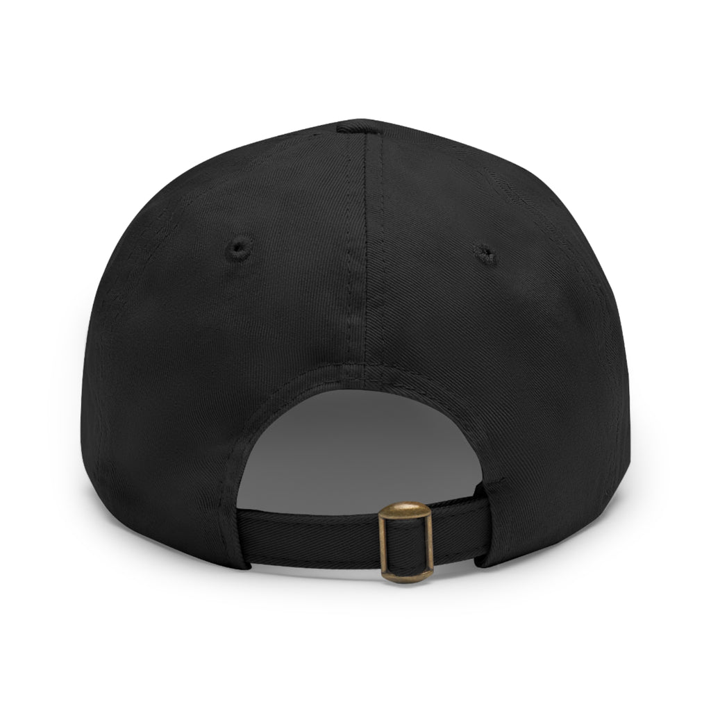 Dad Hat — Vintage Gold Crest Leather Patch Cap