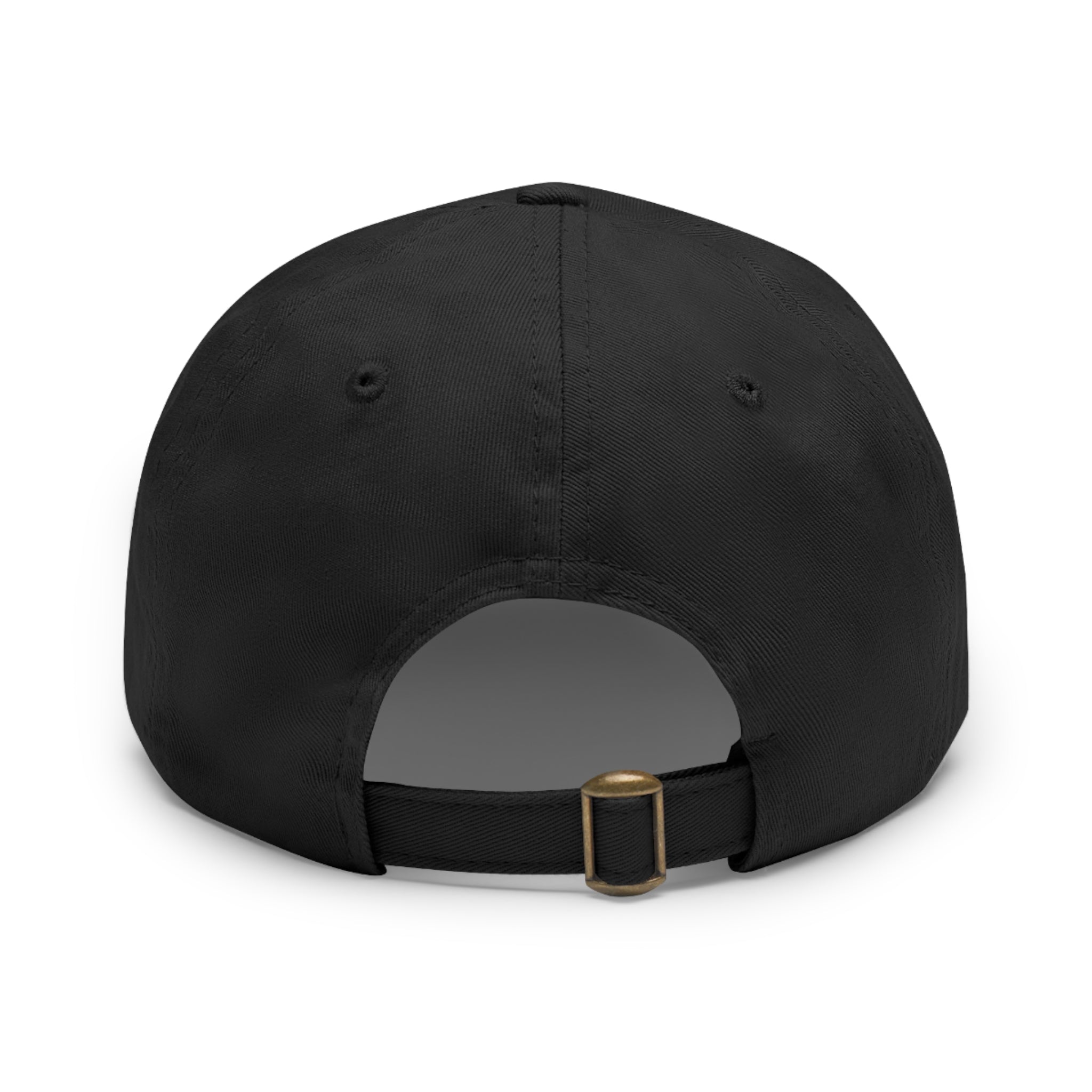 Dad Hat — Vintage Gold Crest Leather Patch Cap
