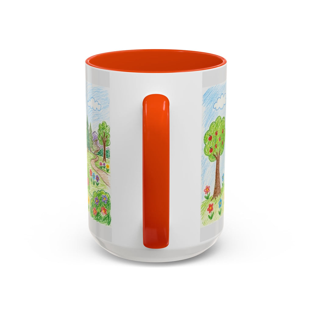 Crayon Family Home Drawing Mug | Colorful Ceramic Coffee Cup