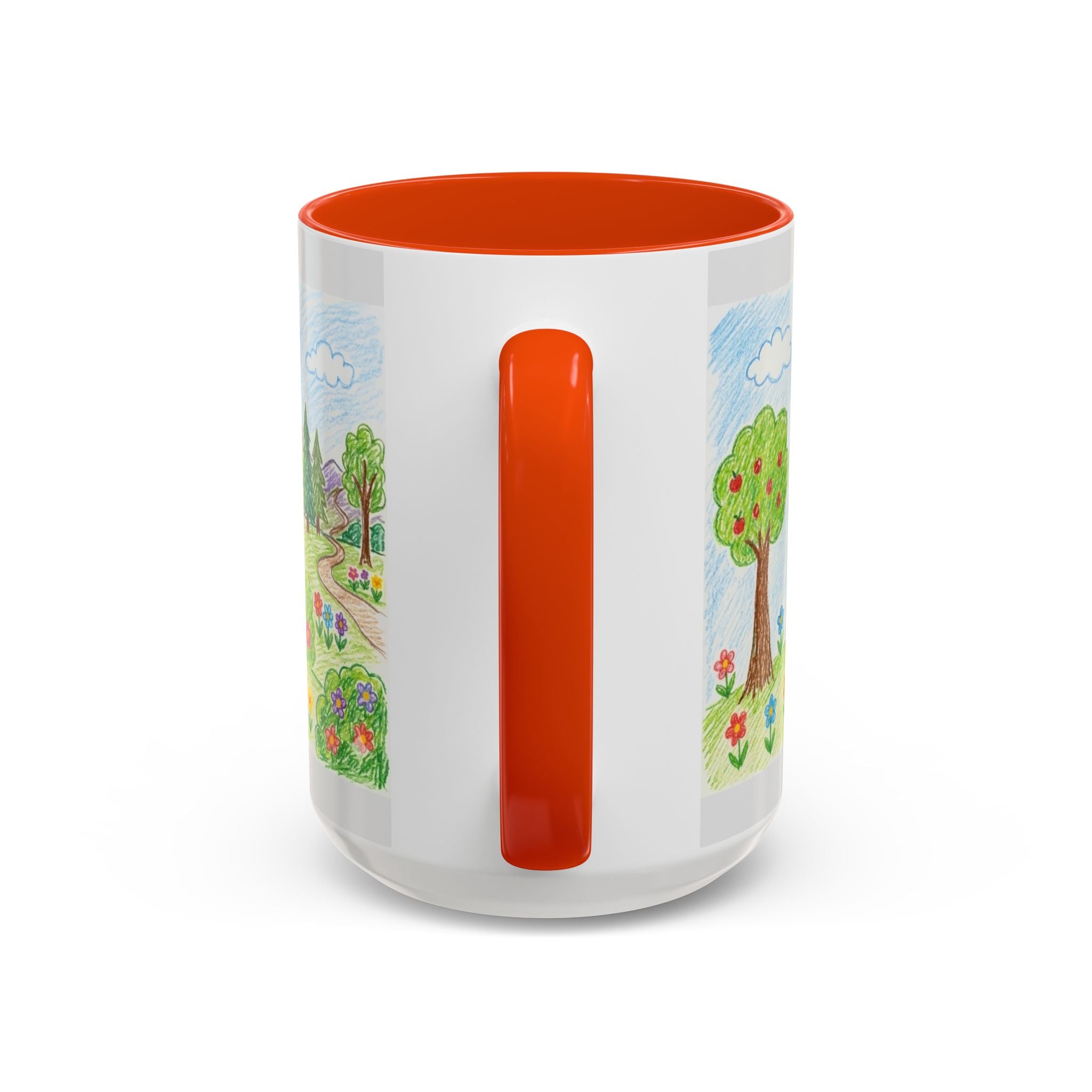 Crayon Family Home Drawing Mug | Colorful Ceramic Coffee Cup