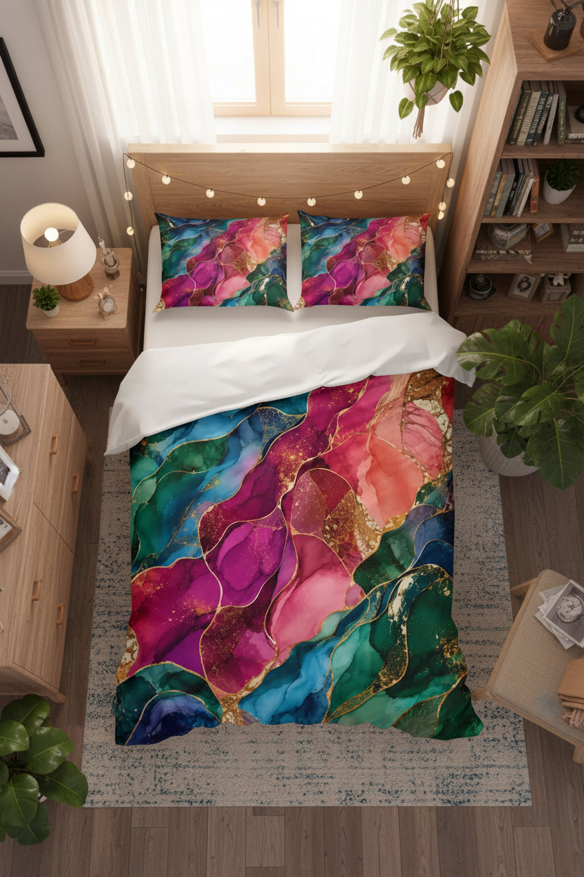 Daisy Field Cotton Bed Set – Floral Duvet Cover & Pillowcases
