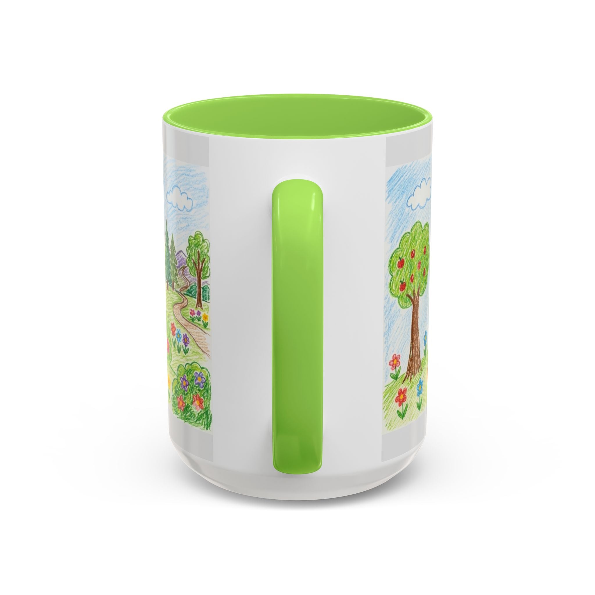 Crayon Family Home Drawing Mug | Colorful Ceramic Coffee Cup