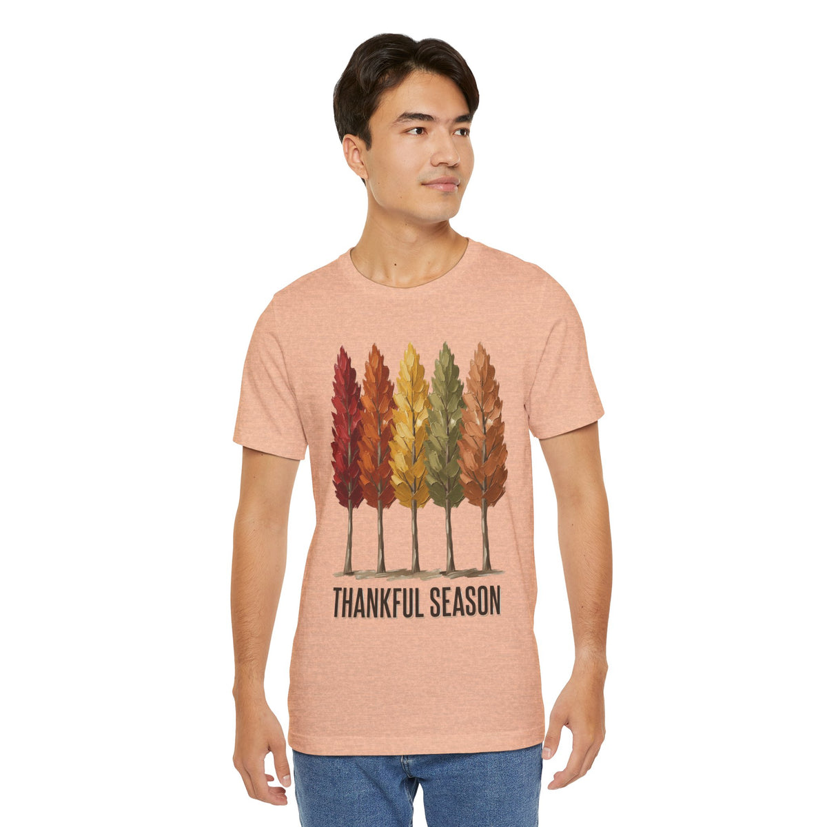 Thankful Season Autumn Trees T-Shirt | Thanksgiving Fall Tee