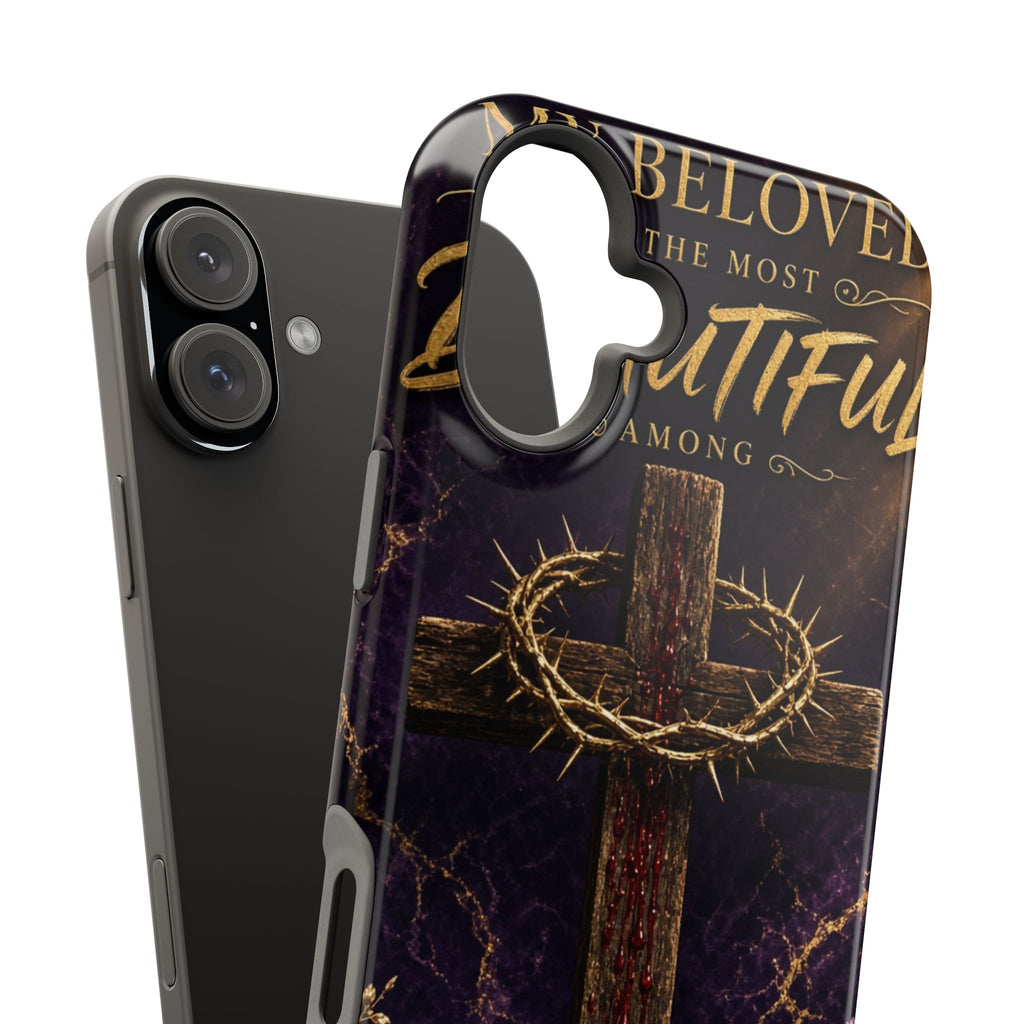Christian Cross Magnetic Impact-Resistant Phone Case — "Beloved Most Beautiful" Scripture Design