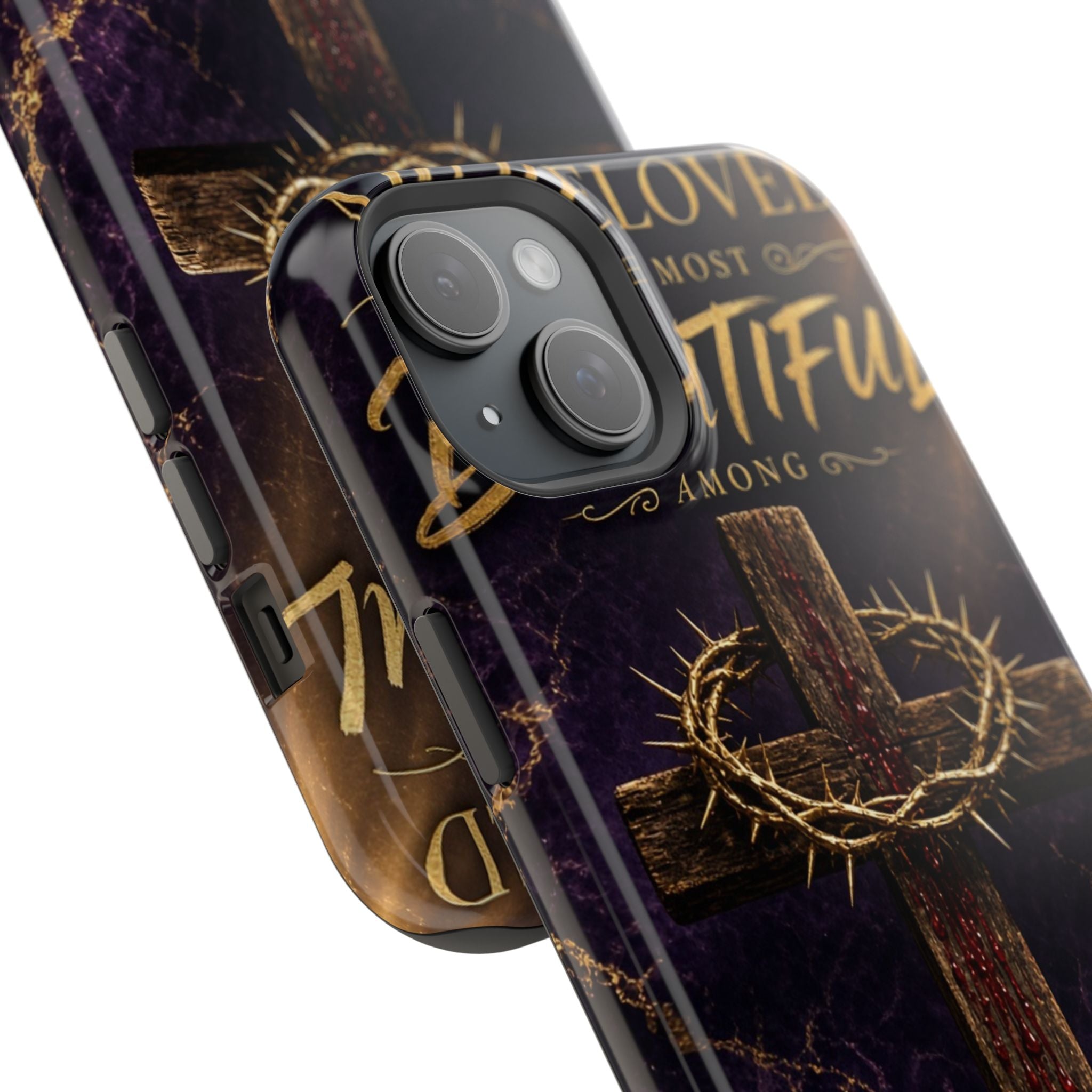 Christian Cross Magnetic Impact-Resistant Phone Case — "Beloved Most Beautiful" Scripture Design