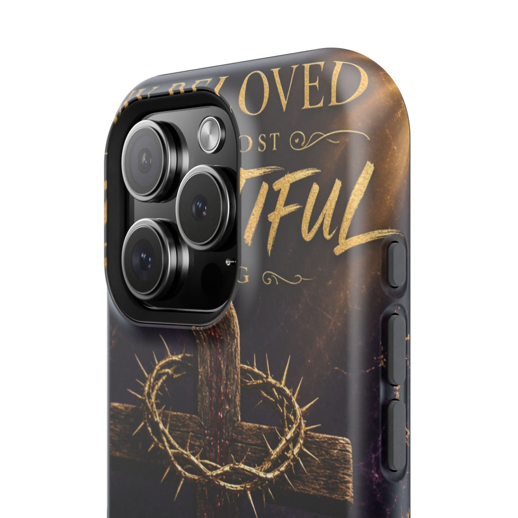 Christian Cross Magnetic Impact-Resistant Phone Case — "Beloved Most Beautiful" Scripture Design