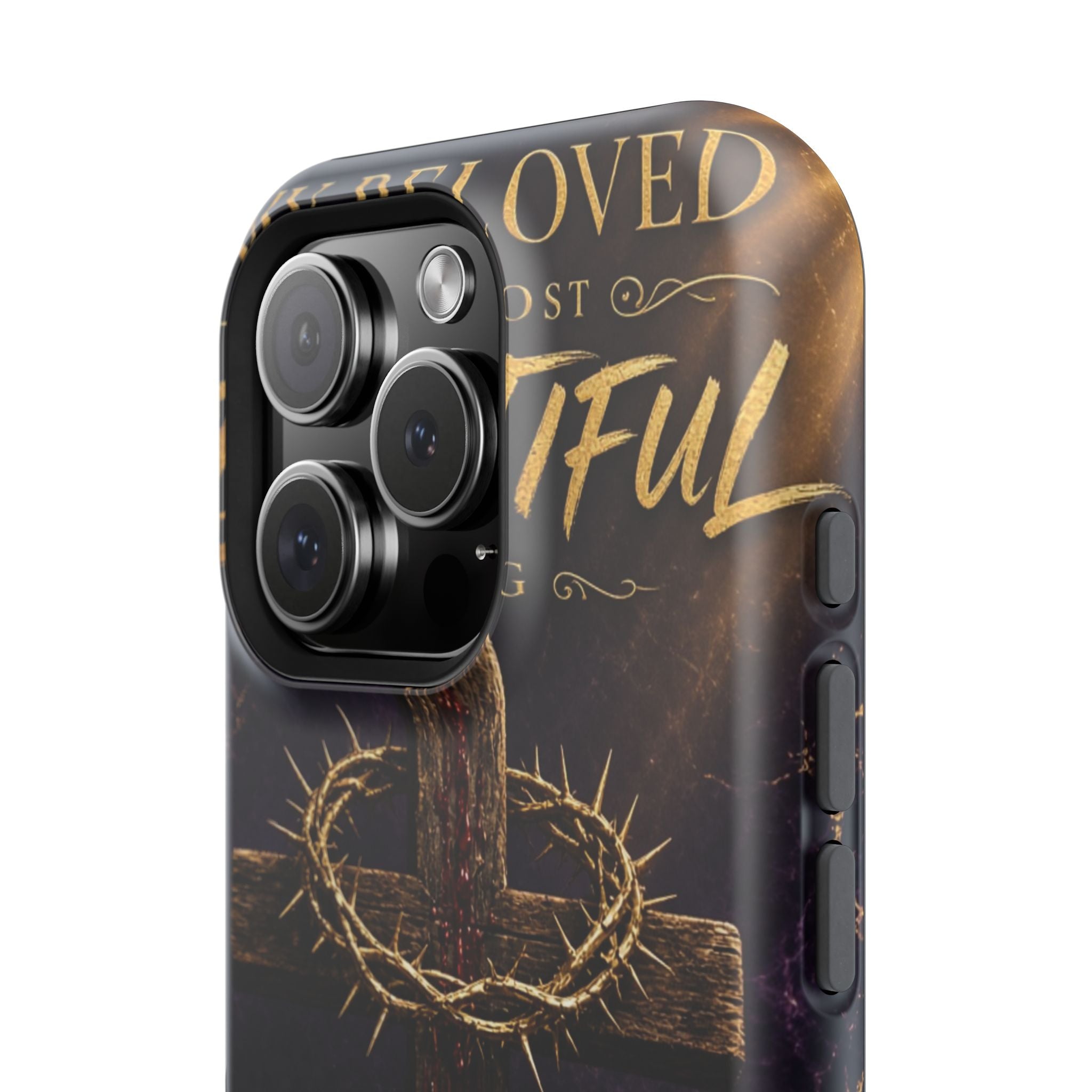 Christian Cross Magnetic Impact-Resistant Phone Case — "Beloved Most Beautiful" Scripture Design