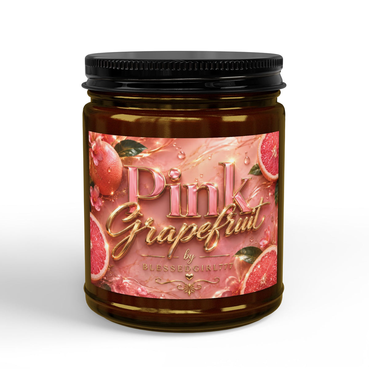 Pink Grapefruit Soy Candle — Scented Jar Candle (4oz & 9oz)