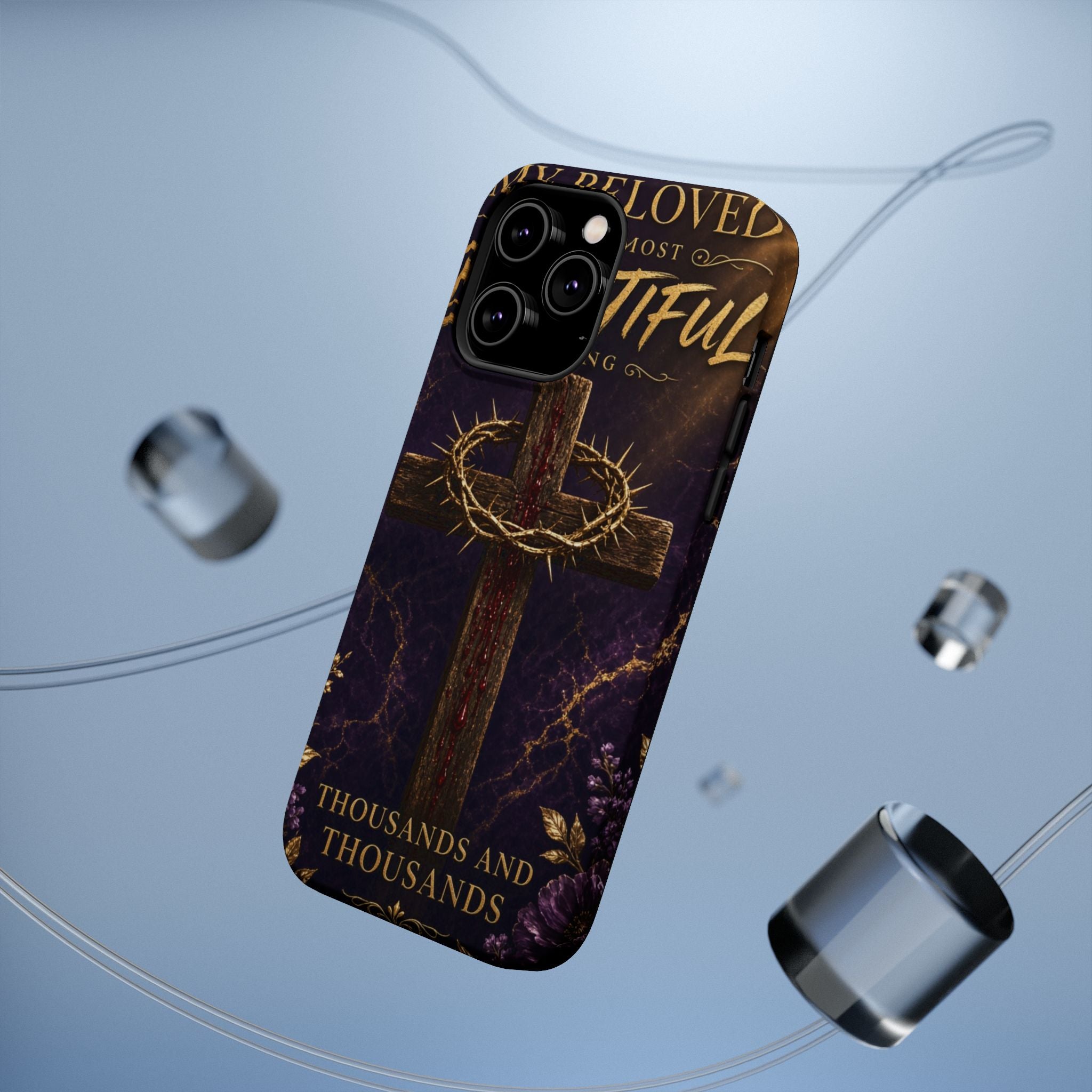 Christian Cross Magnetic Impact-Resistant Phone Case — "Beloved Most Beautiful" Scripture Design
