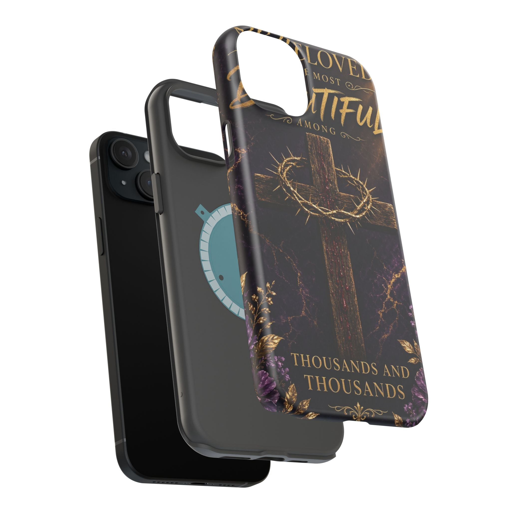 Christian Cross Magnetic Impact-Resistant Phone Case — "Beloved Most Beautiful" Scripture Design