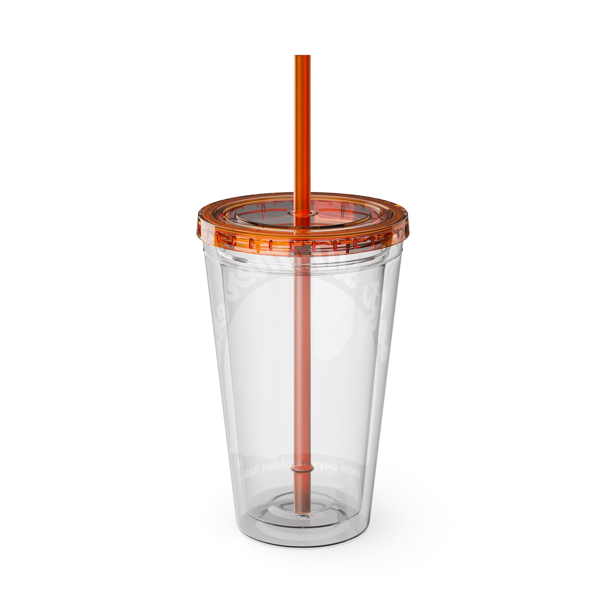 Soft Summer sunset beach drink illustration Tumbler