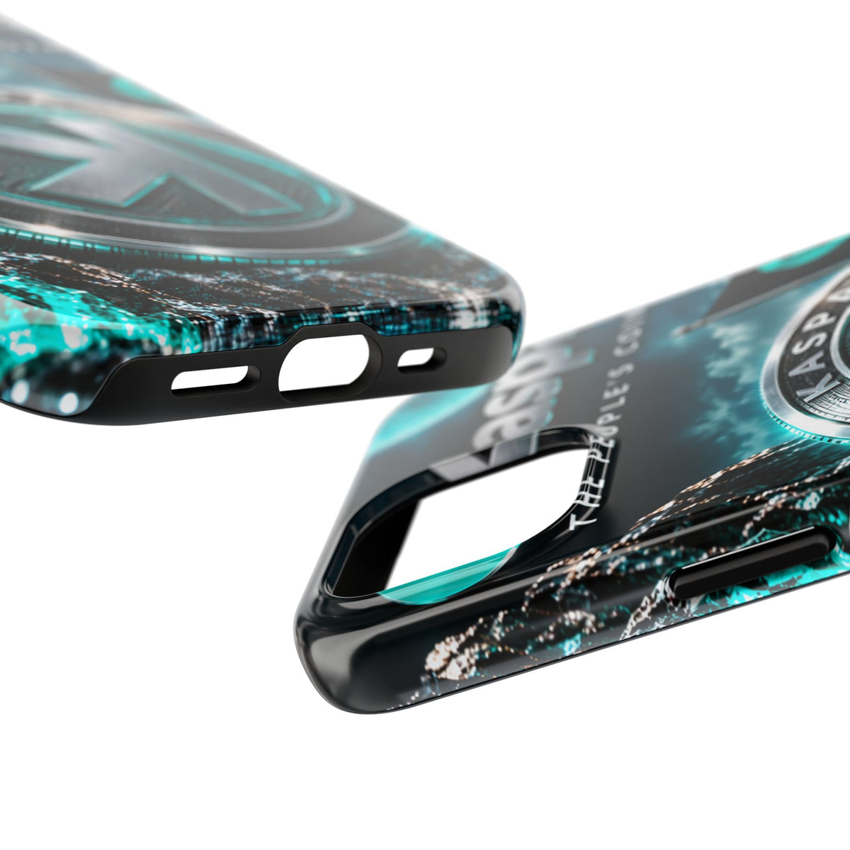 Kaspa Coin Tough Phone Case – Teal Crypto Logo Protective Cover