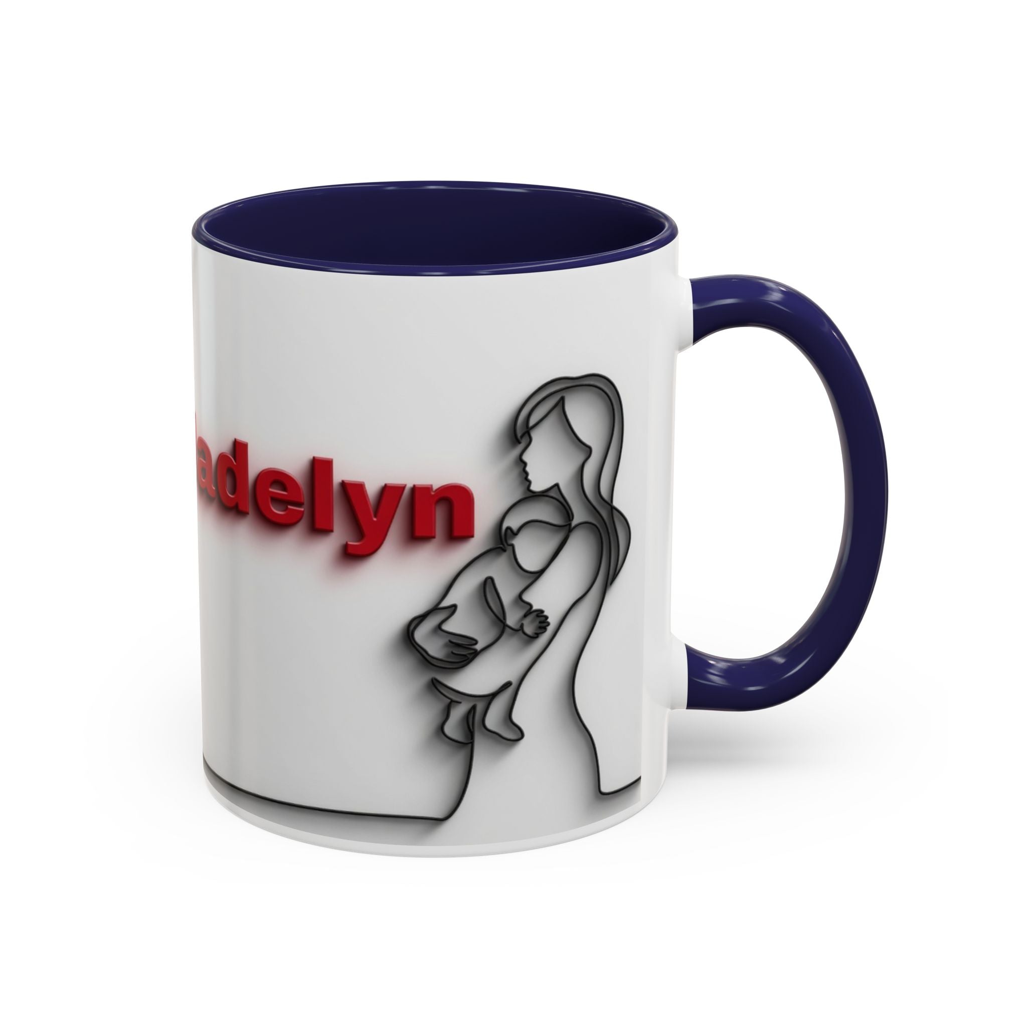 Custom Accent Coffee Mug - Perfect Gift for Moms, Personalized Mug, Valentines Day Gift, Unique Coffee Cup, Mother's Day