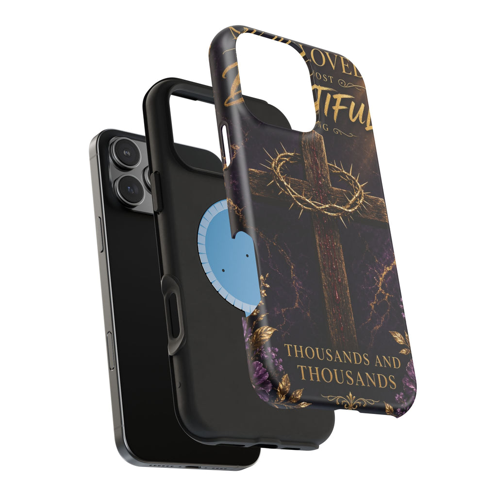 Christian Cross Magnetic Impact-Resistant Phone Case — "Beloved Most Beautiful" Scripture Design