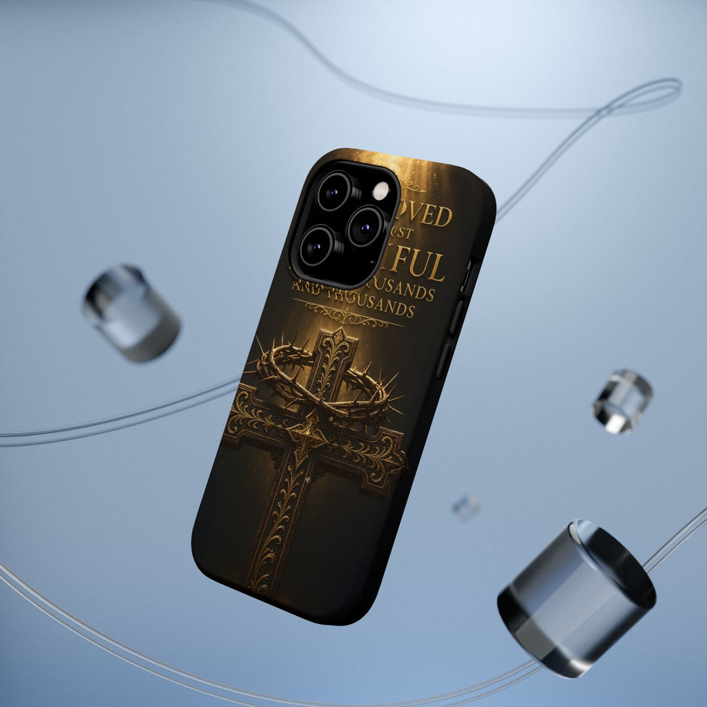 Magnetic Impact-Resistant Phone Case — "Most Beautiful" Cross with Crown of Thorns