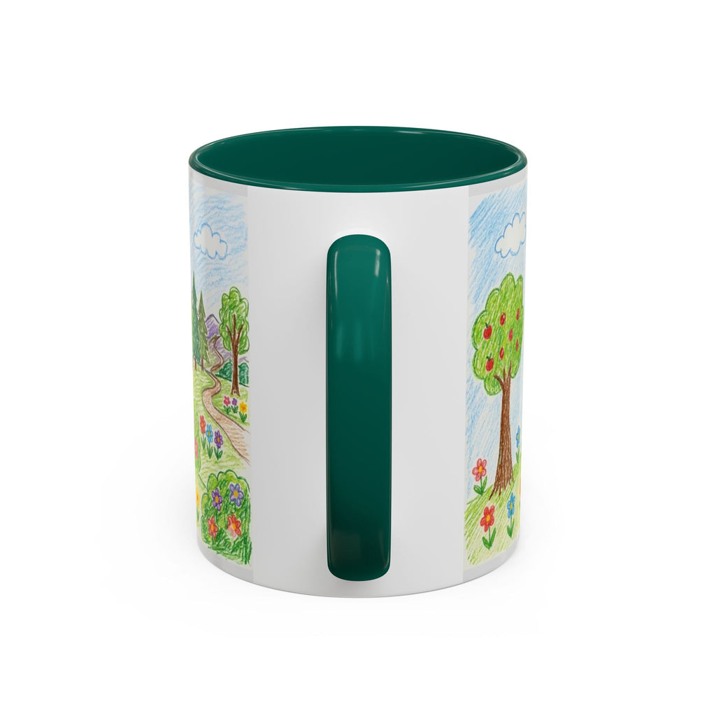 Crayon Family Home Drawing Mug | Colorful Ceramic Coffee Cup