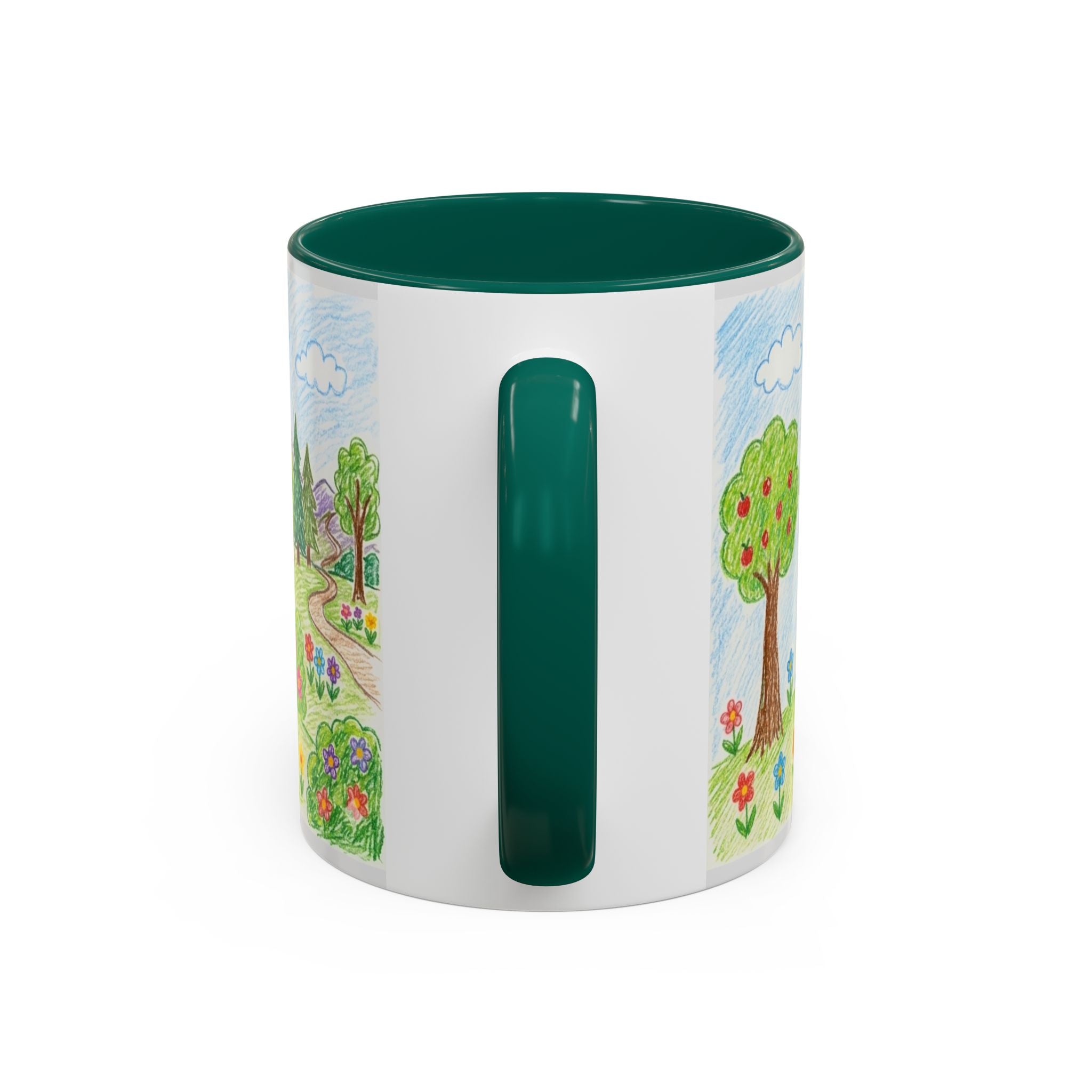 Crayon Family Home Drawing Mug | Colorful Ceramic Coffee Cup