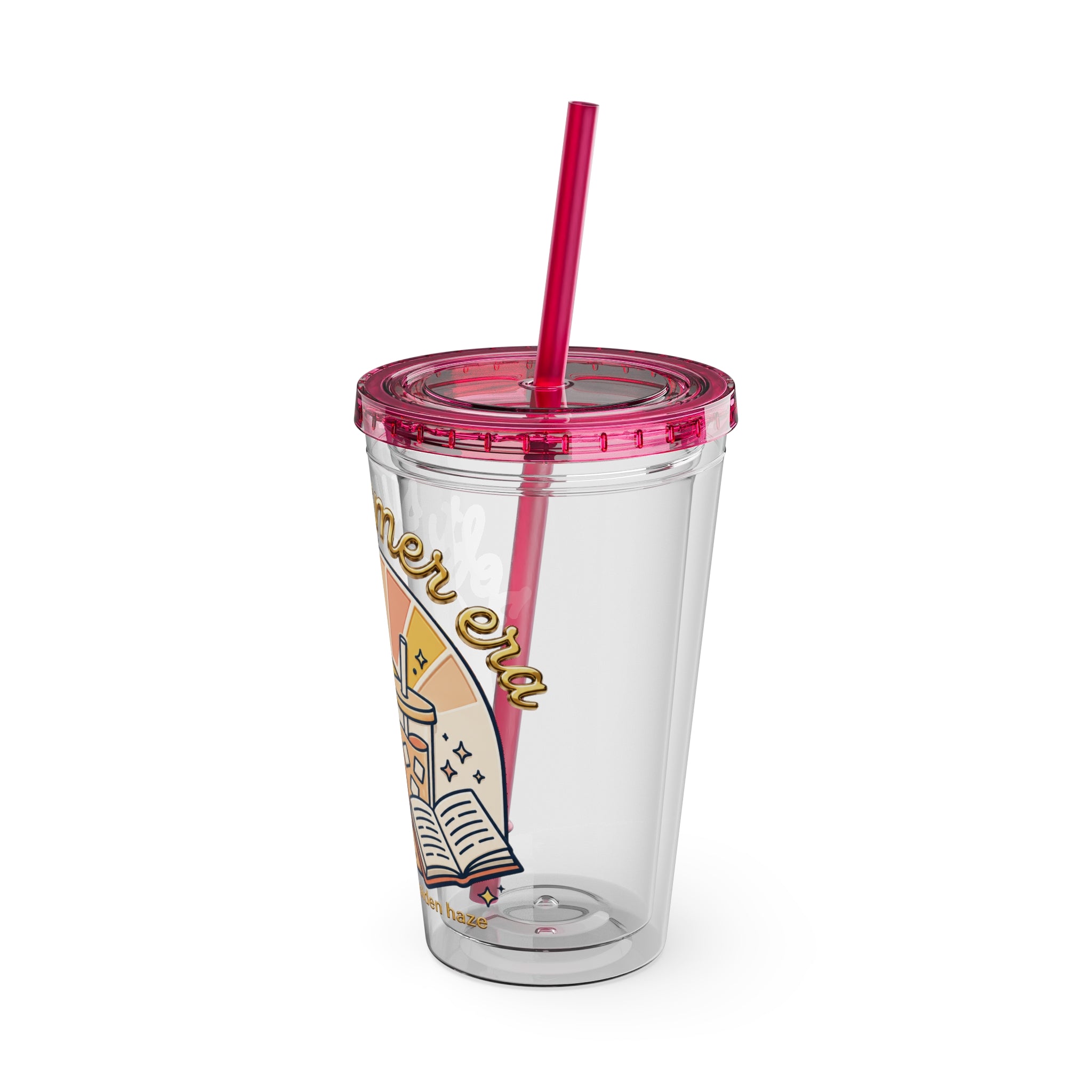 Soft Summer sunset beach drink illustration Tumbler