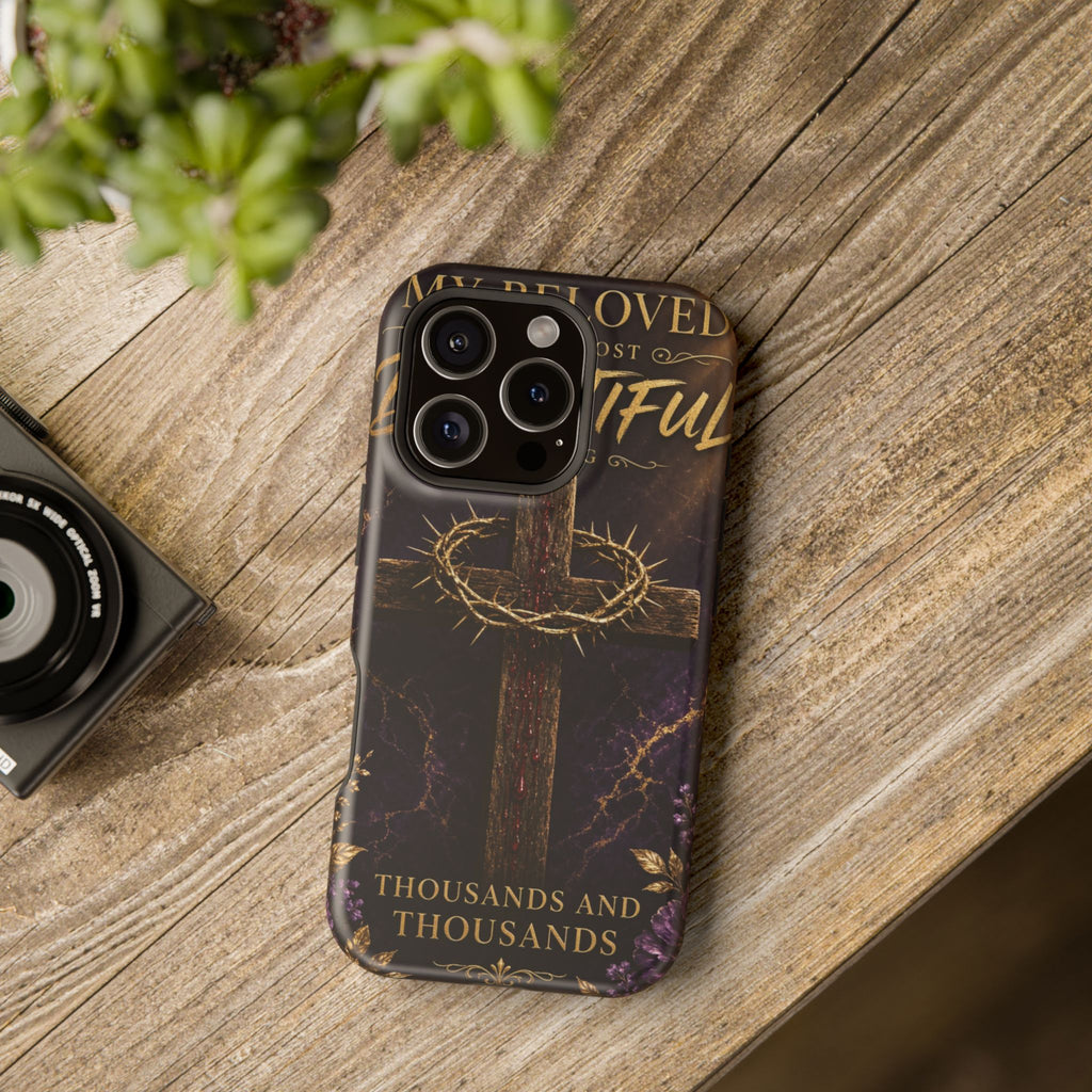 Christian Cross Magnetic Impact-Resistant Phone Case — "Beloved Most Beautiful" Scripture Design