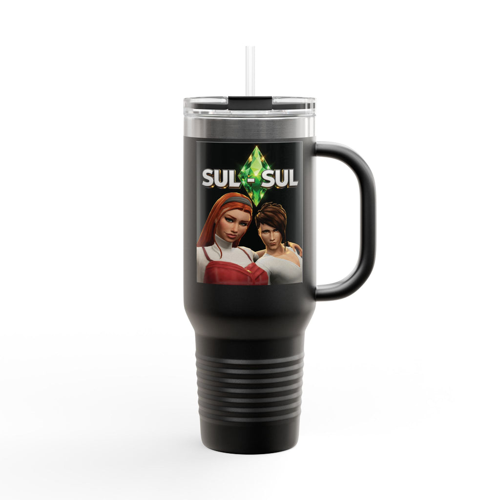 Sims Insulated Travel Mug, 40oz - Cozy & Stylish Gift for Travelers, Coffee Lovers - Large Hot Beverage Container, Thermal Cup, Portable Tea