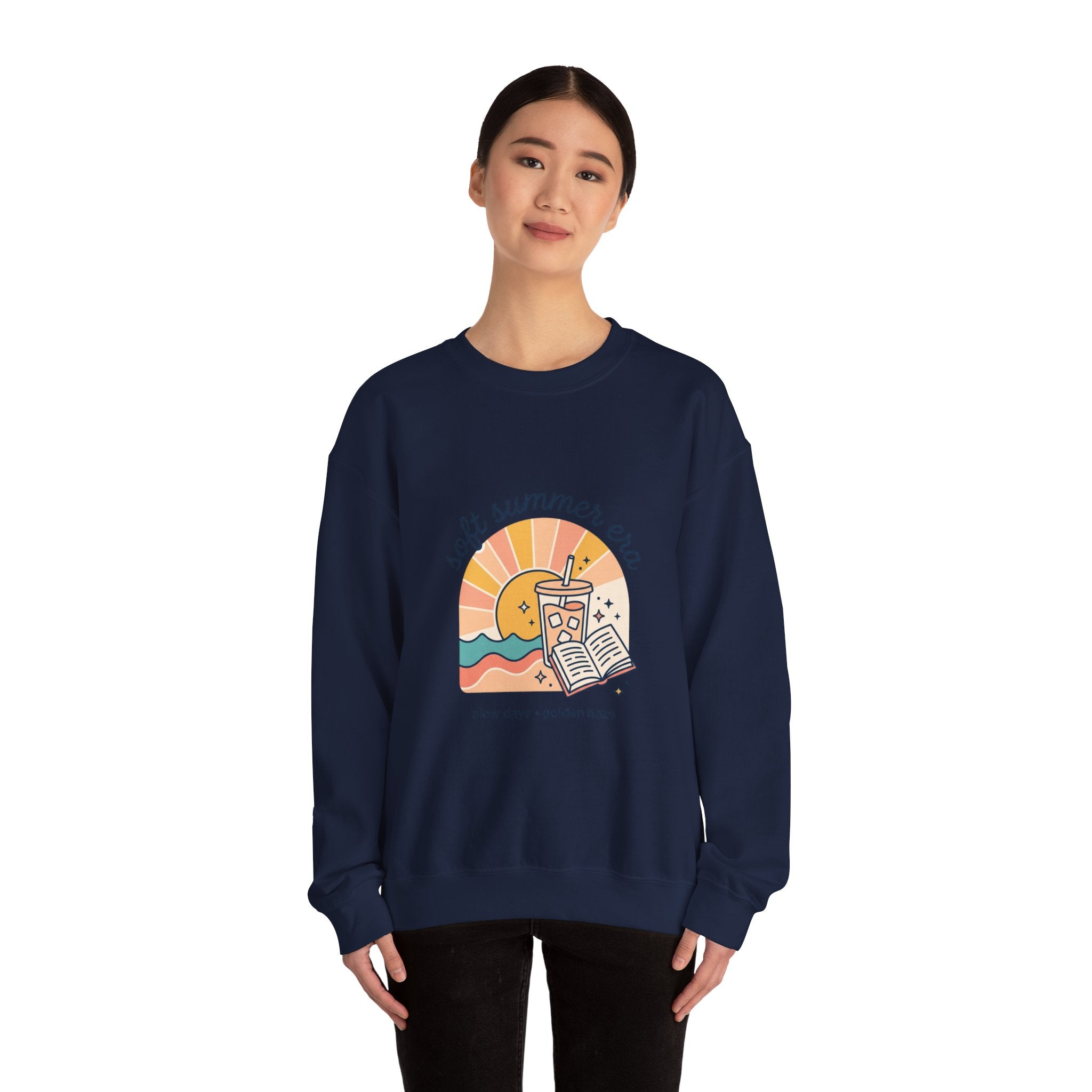 soft summer tea sweatshirt | summer aesthetic, pastel coastal vibes
