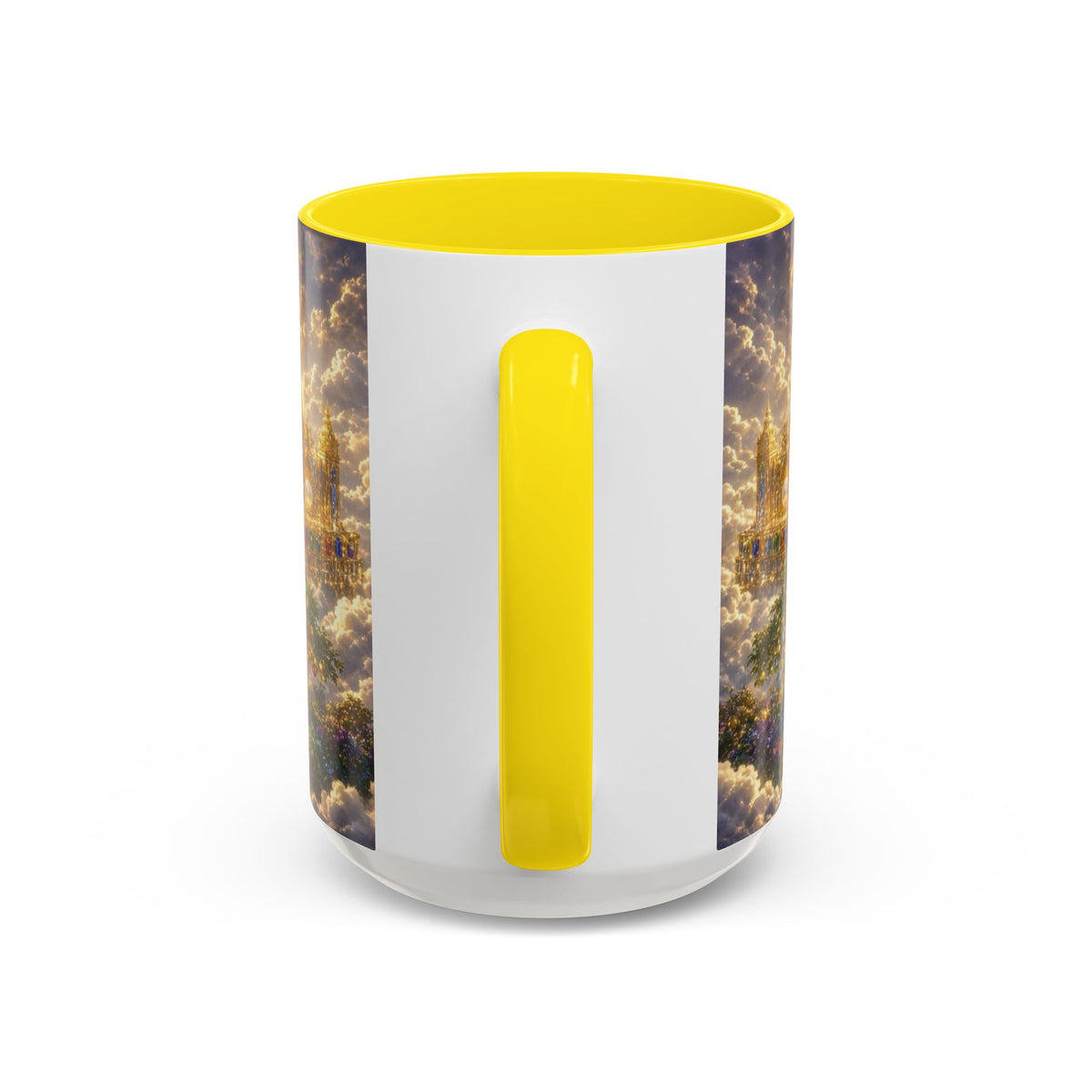 Heavenly City Christian Coffee Mug — Golden Celestial Paradise Design (11/15oz)