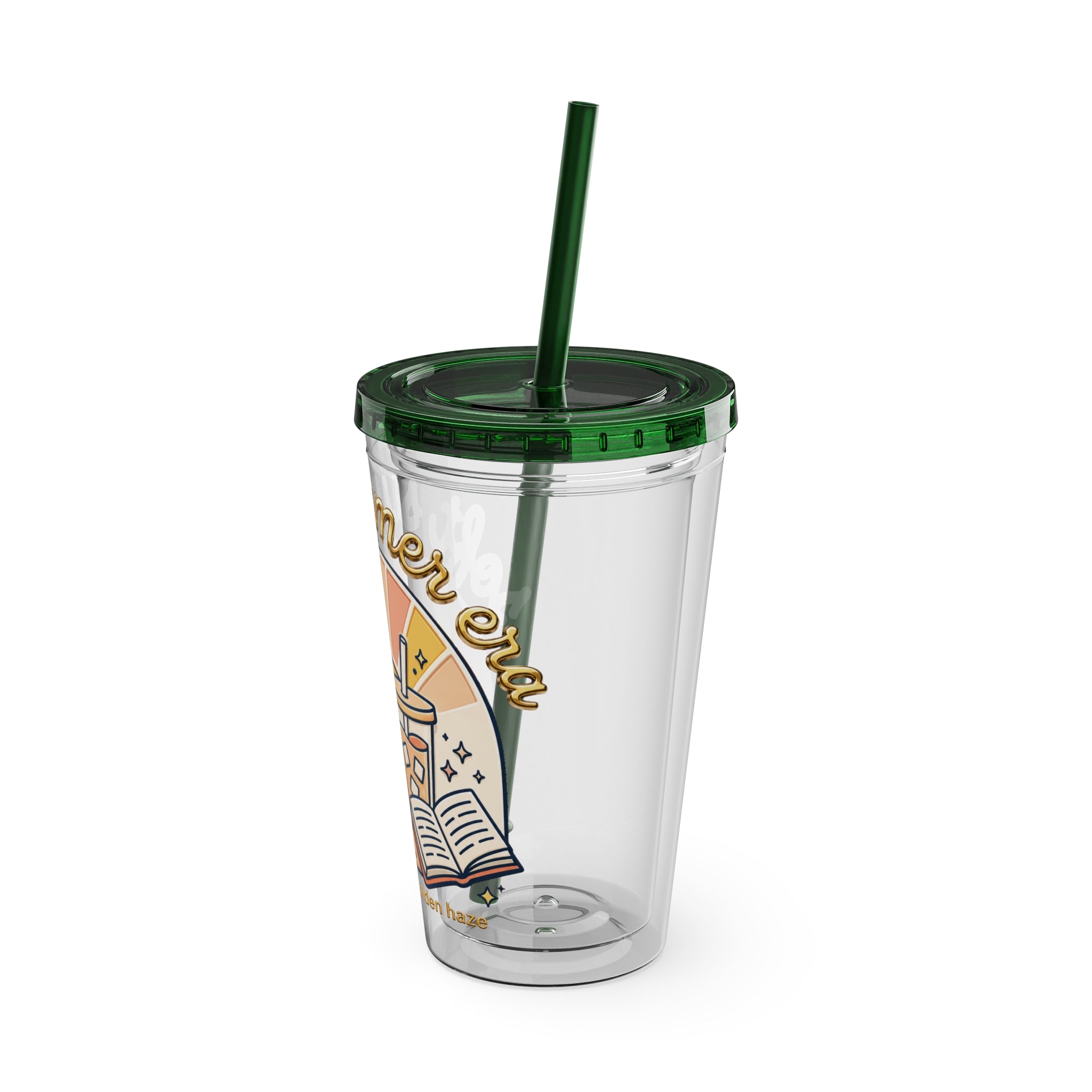 Soft Summer sunset beach drink illustration Tumbler