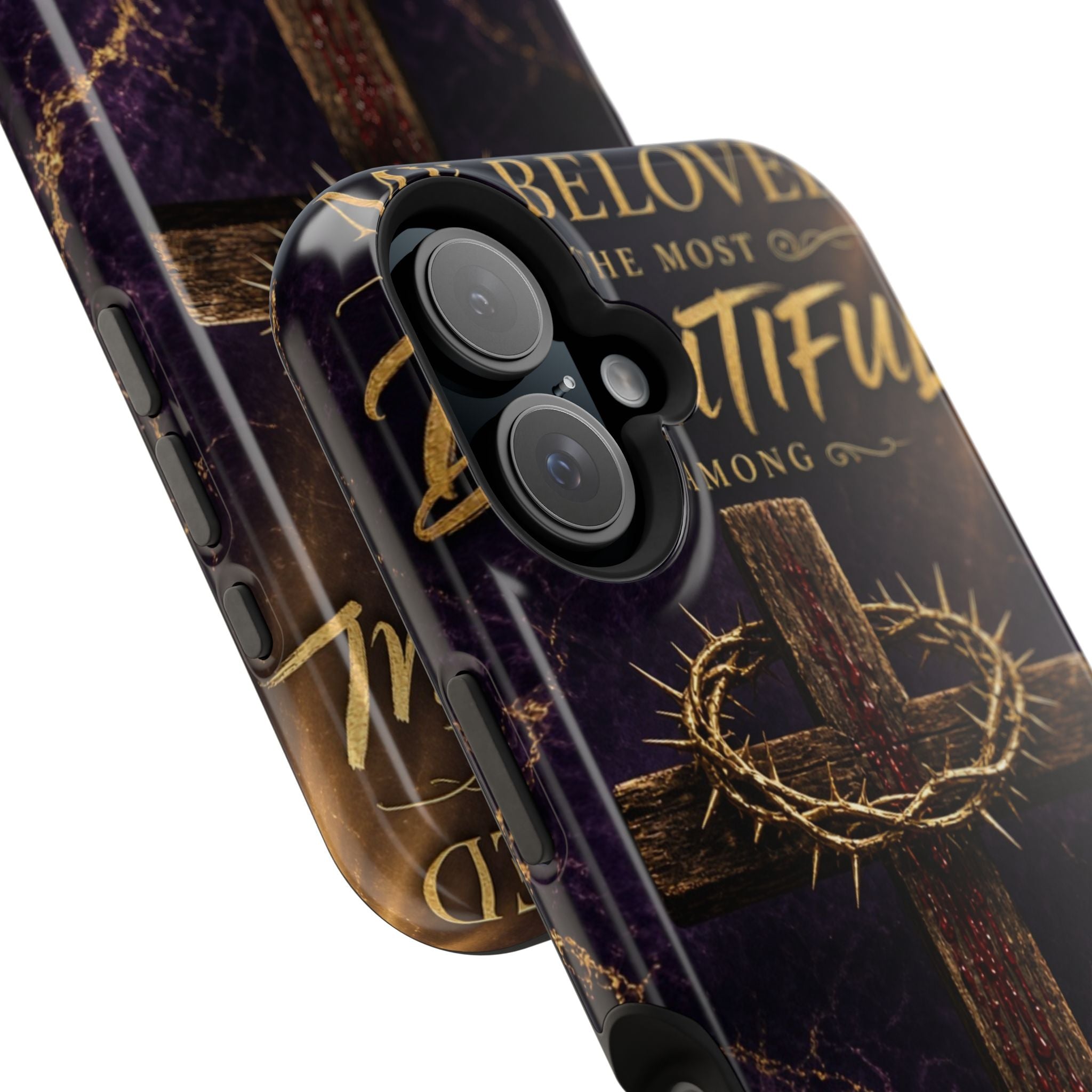 Christian Cross Magnetic Impact-Resistant Phone Case — "Beloved Most Beautiful" Scripture Design