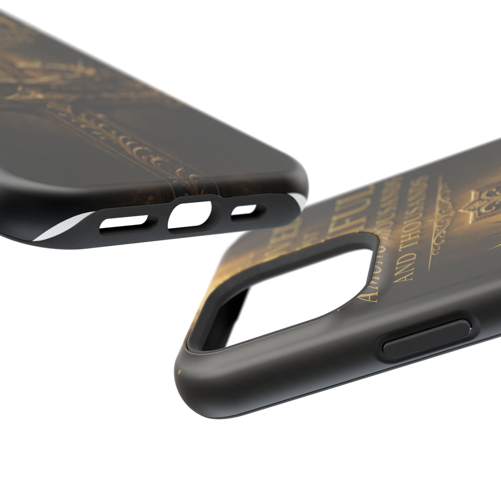 Magnetic Impact-Resistant Phone Case — "Most Beautiful" Cross with Crown of Thorns