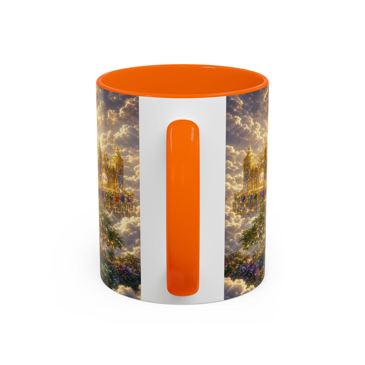 Heavenly City Christian Coffee Mug — Golden Celestial Paradise Design (11/15oz)