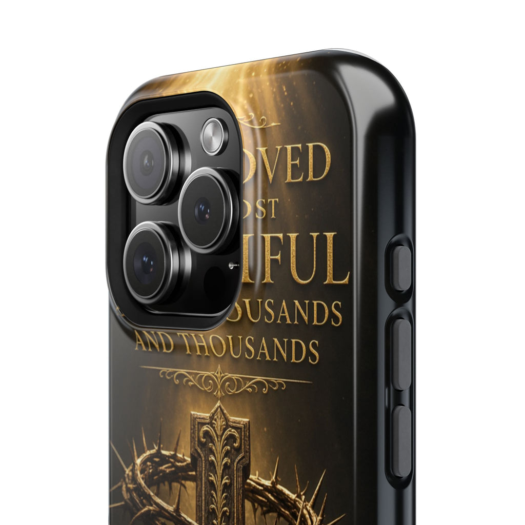 Magnetic Impact-Resistant Phone Case — "Most Beautiful" Cross with Crown of Thorns