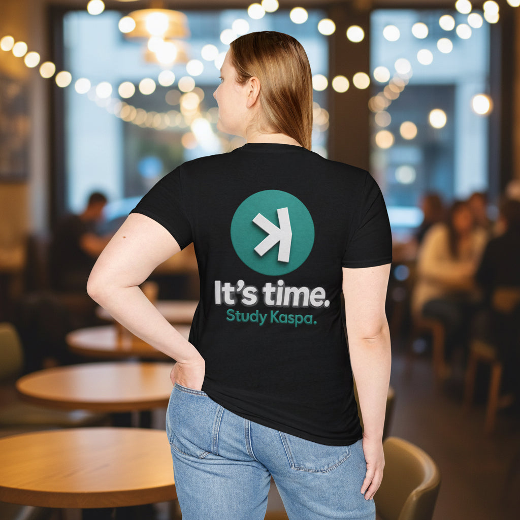 It's Time Kaspa T-Shirt — Crypto Logo Tee