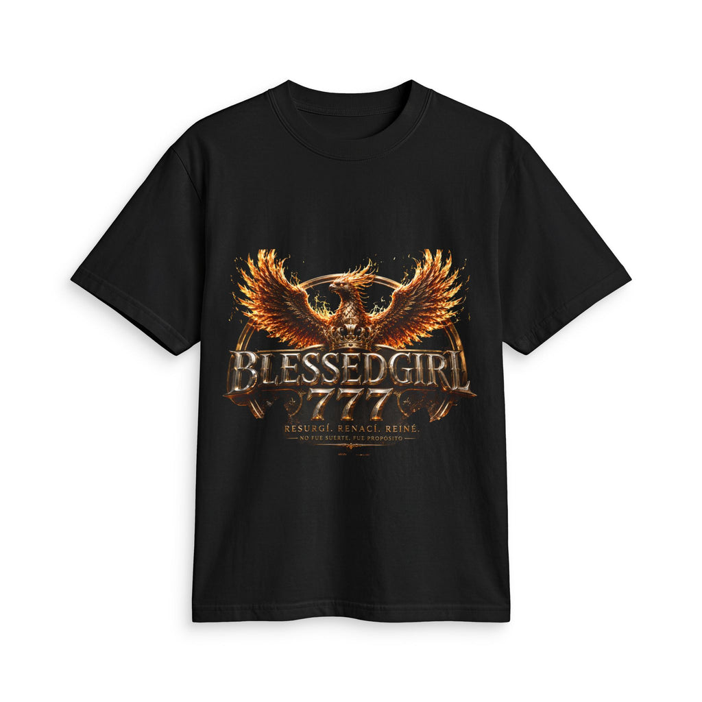 Blessed Girl 777 Eagle Graphic T-Shirt | Vintage Flaming Phoenix Logo