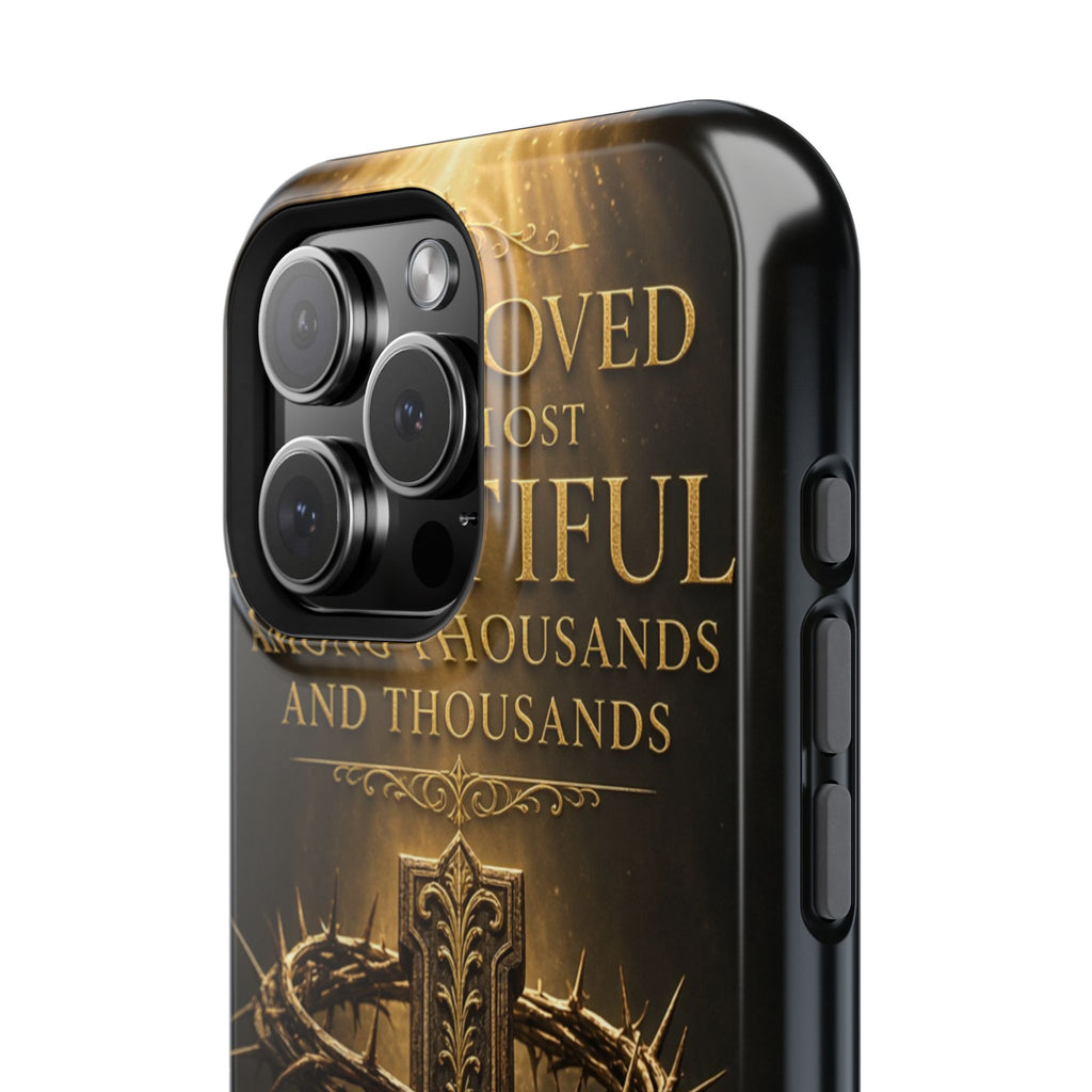 Magnetic Impact-Resistant Phone Case — "Most Beautiful" Cross with Crown of Thorns